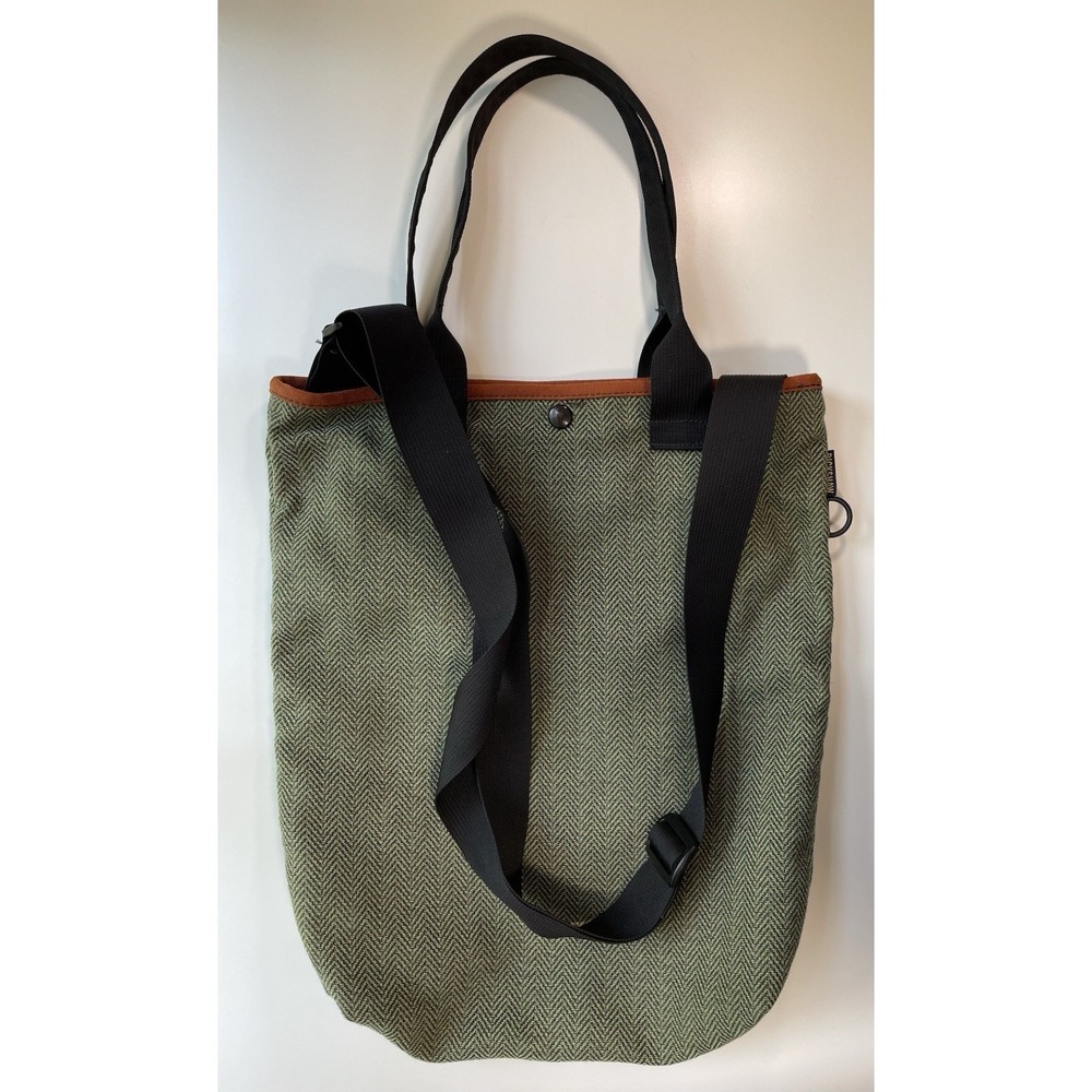Rickshaw Bagworks City Tote Long Handle Olive Tweed w/Orange Lining Laptop Bag